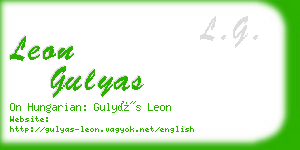 leon gulyas business card